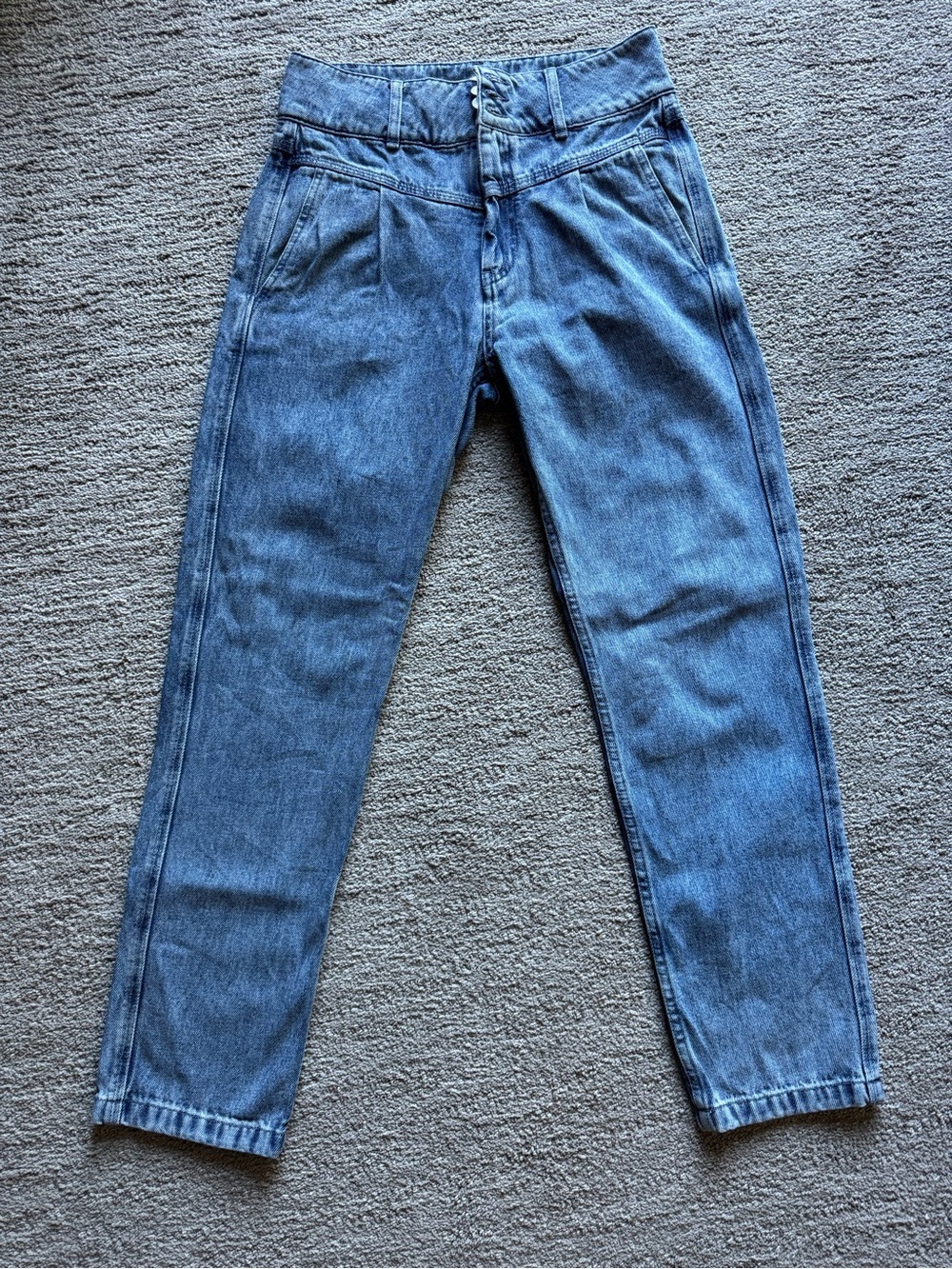 Sezane High-Rise Straight Jeans - 38